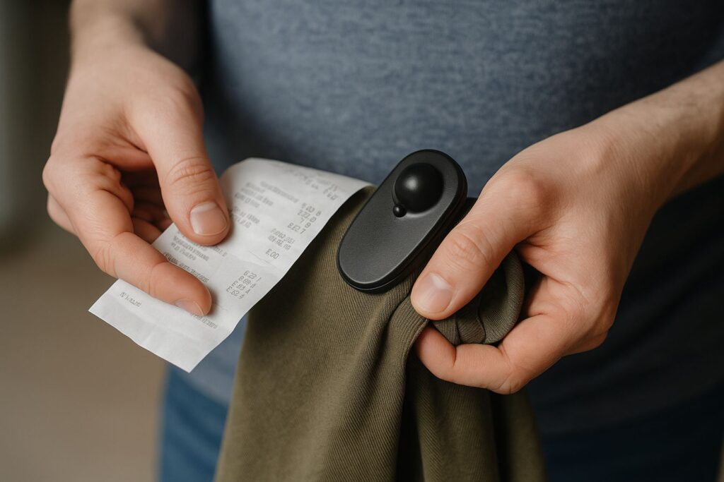 enlever un antivol sur un vêtement