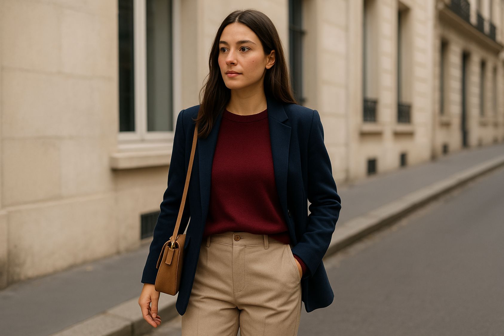 exemple de tenue avec un vêtement bordeaux