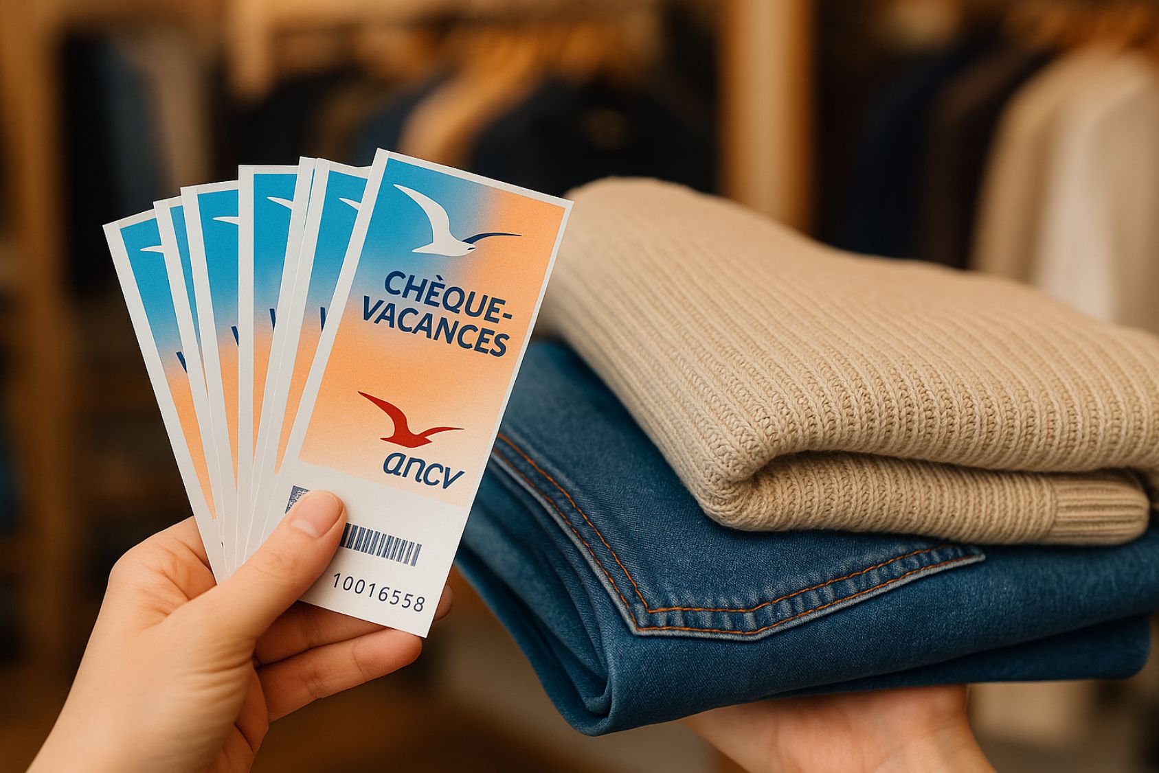 acheter des vêtements avec des chèques vacance