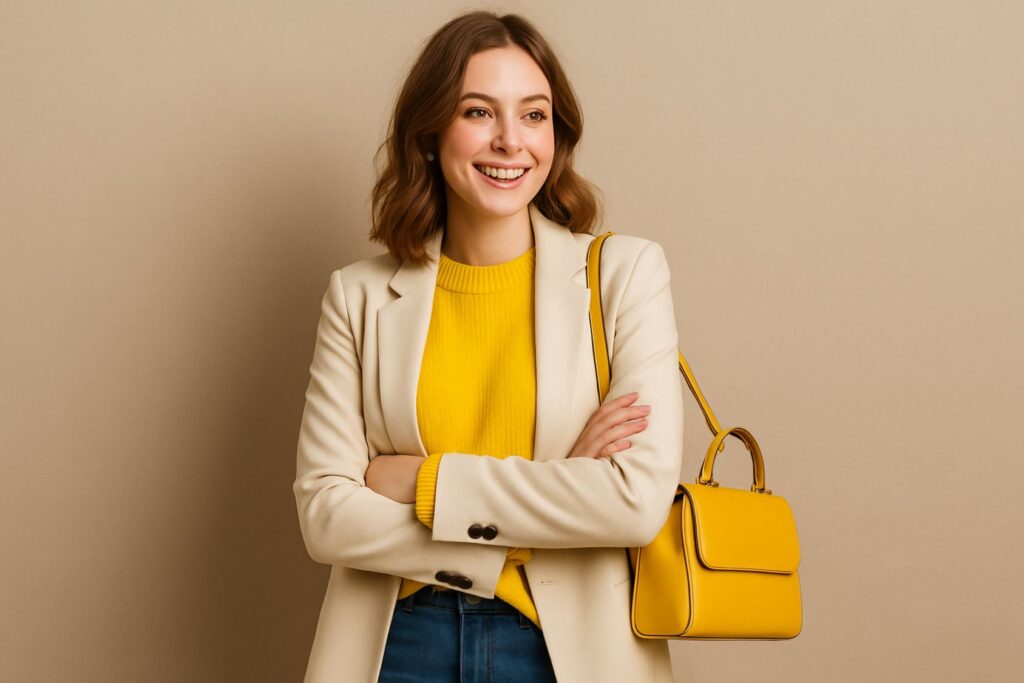 exemple de tenue avec un vêtement jaune