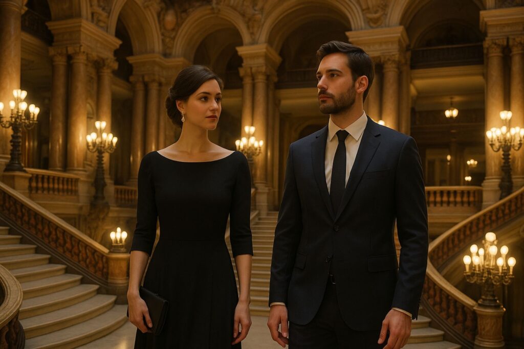 s'habiller pour aller à l'opéra