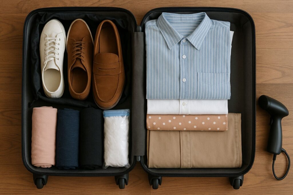 plier des vêtements dans une valise sans les froisser