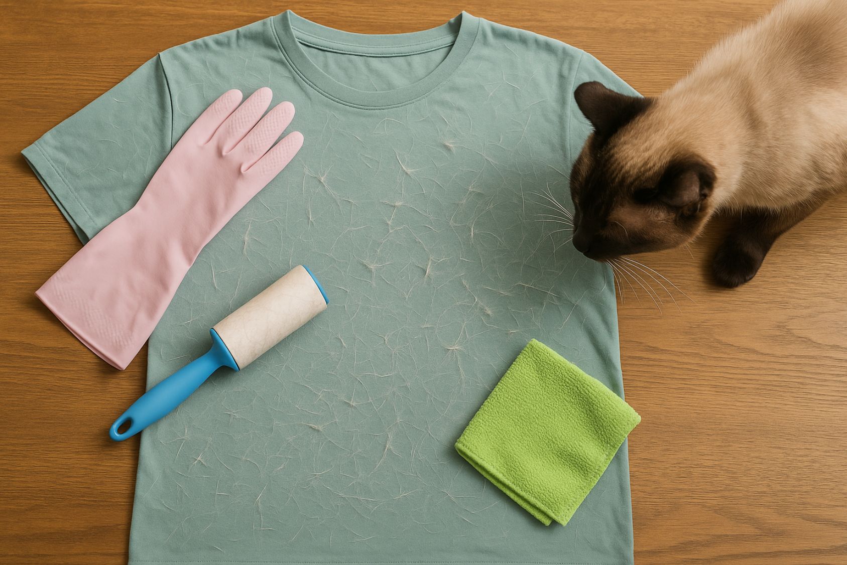 enlever des poils de chat sur un vêtement