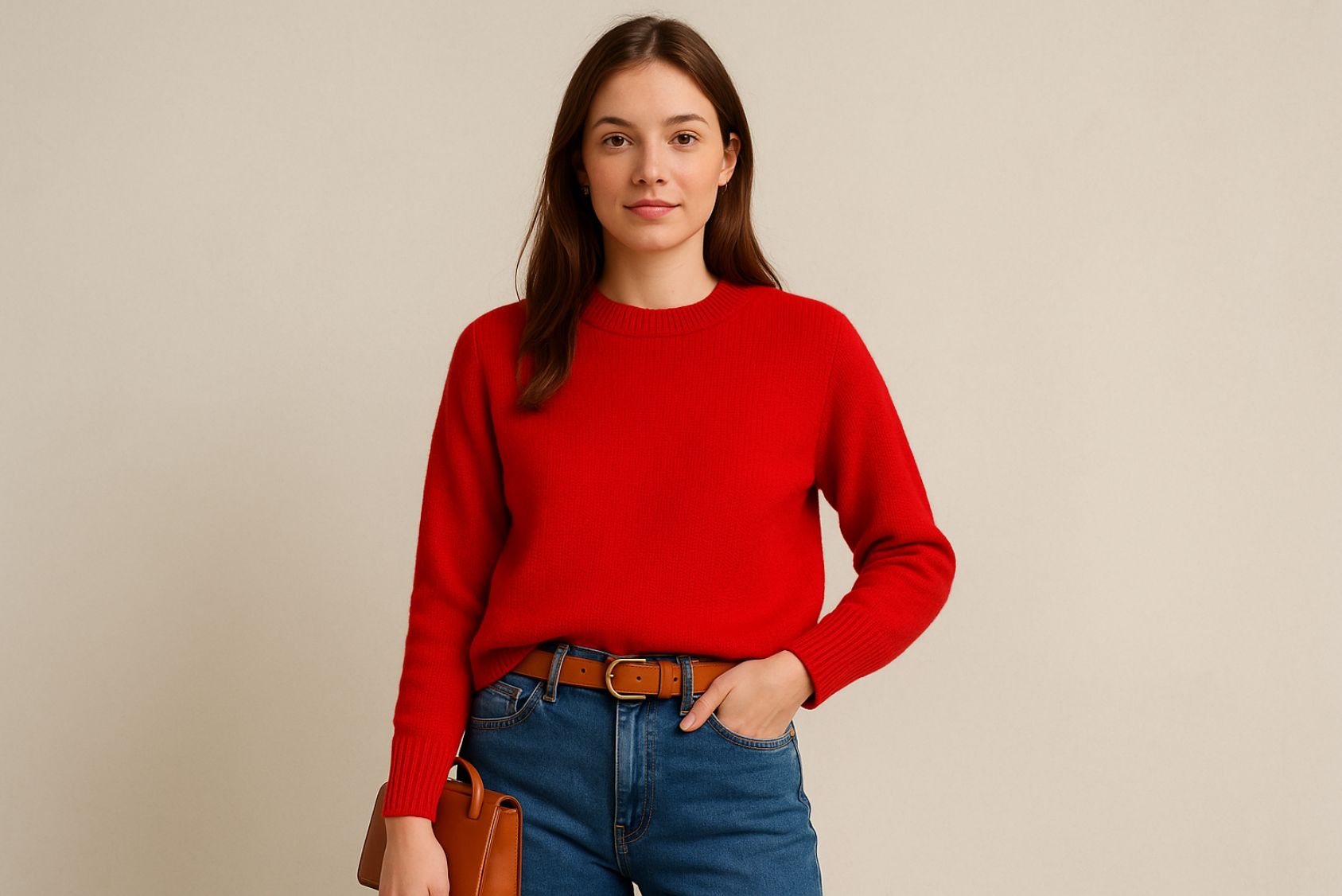 exemple de tenue avec un vêtement rouge