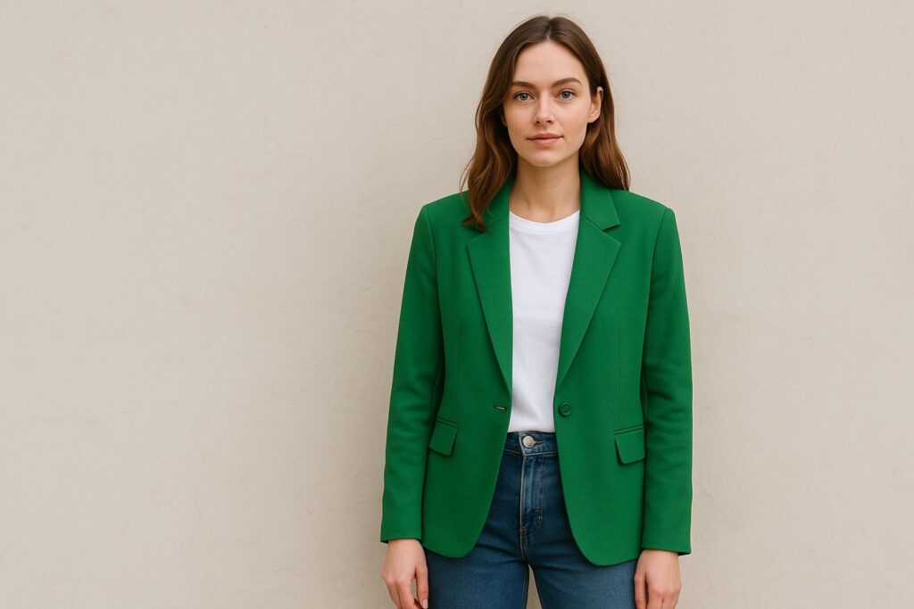 exemple de tenue avec un vêtement vert