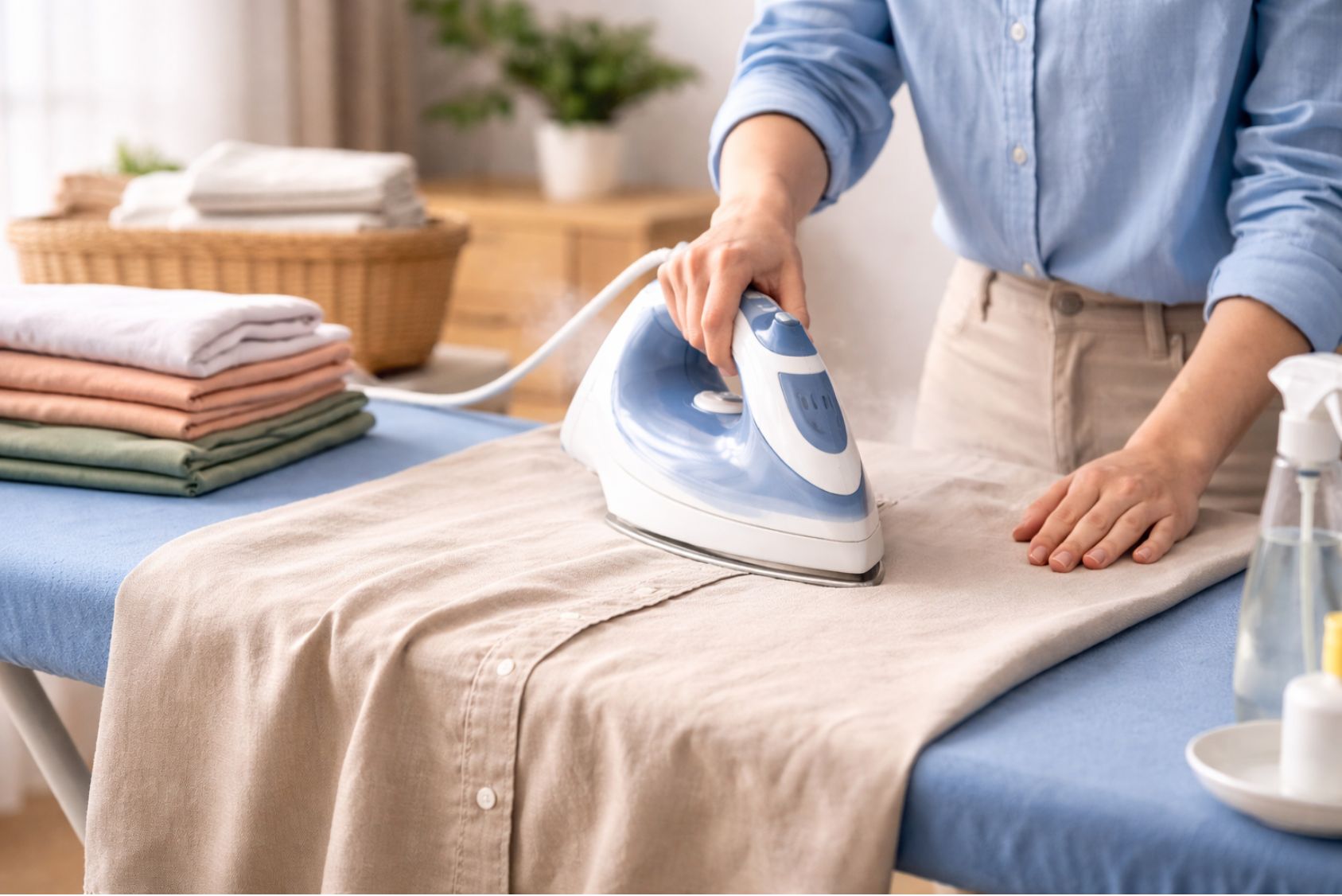 repasser un vêtement